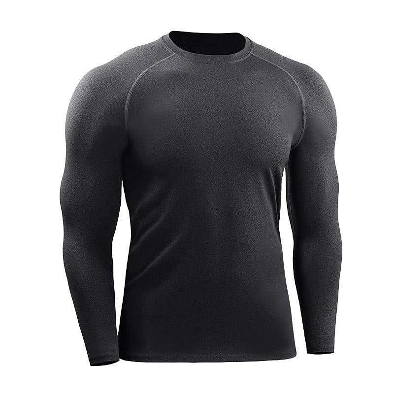 Men's Quick-drying Sports Long-sleeved Top Running Fitness Slim Training Stretch Breathable T-shirt
