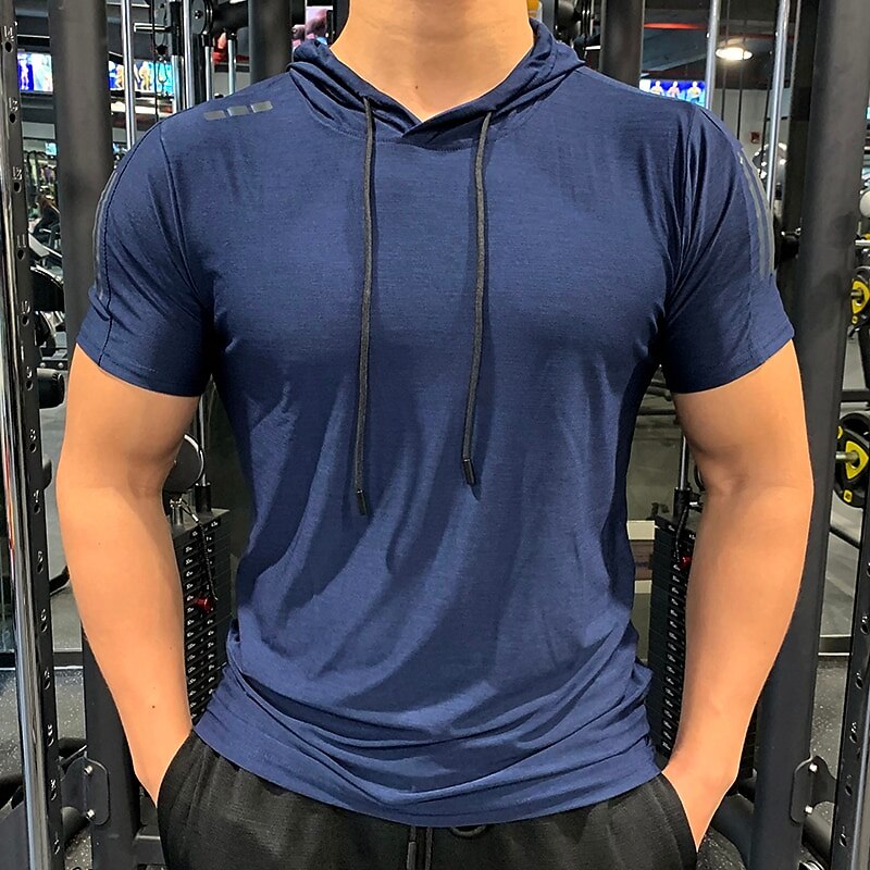 Men's Shirt Short Sleeve T-shirt Athletic Casual Breathable Soft Quick Dry Fitness Gym Workout Running Sportswear
