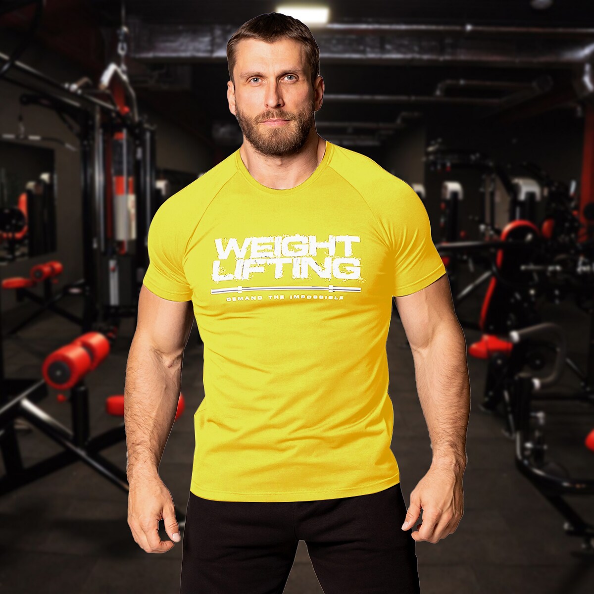 Men's Running Gym Short Sleeve T-shirt Athletic Breathable Wicking Soft Fitness Running Sportswear