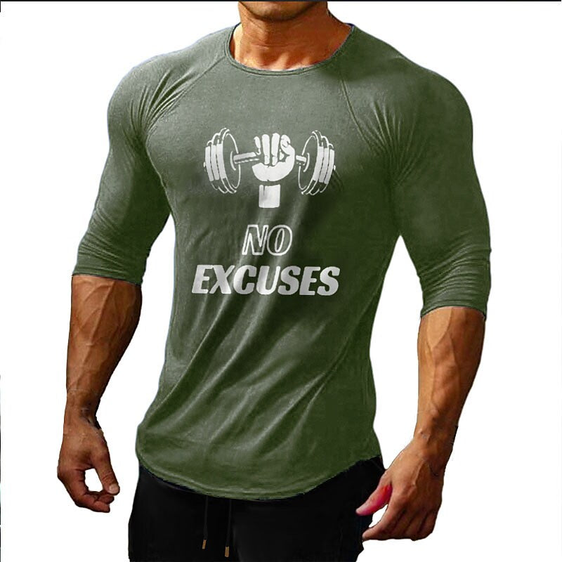 Men's Long Sleeve Top Breathable Quick Dry Soft Sportswear Graphic T-shirt