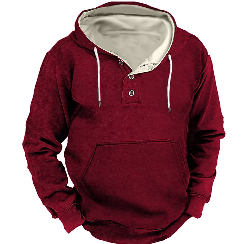 Men's Hoodie Black Red Blue Light Grey Gray Hooded Plain Sports & Outdoor Daily Holiday Streetwear Cool Casual Fall Winter Clothing Apparel Hoodies Sweatshirts Long Sleeve
