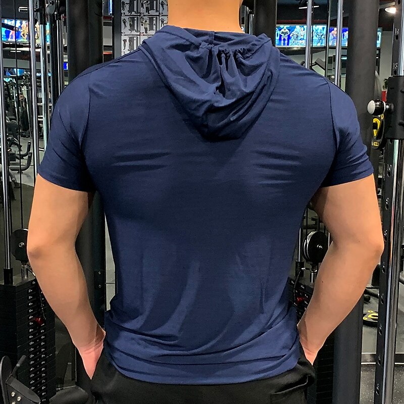 Men's Shirt Short Sleeve T-shirt Athletic Casual Breathable Soft Quick Dry Fitness Gym Workout Running Sportswear