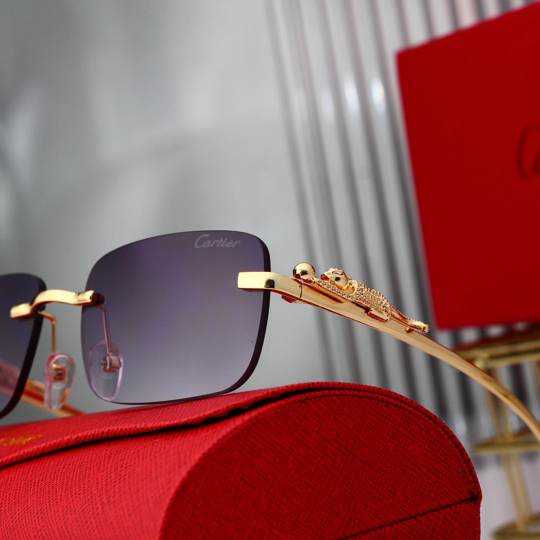 Golden Leopard Frame Sunglasses