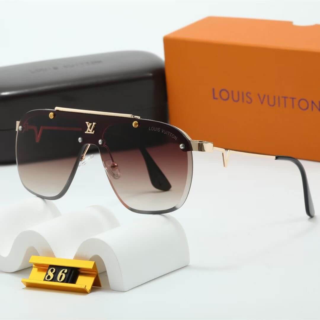 Frameless Metal Letter Sunglasses