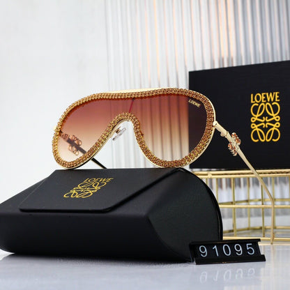 Fashionable Diamond Shield Sunglasses