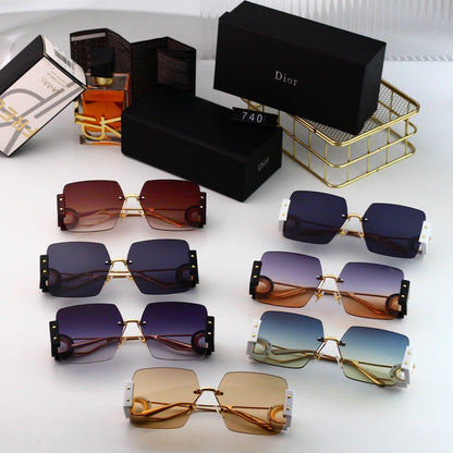 Trendy Frameless Patchwork Sunglasses