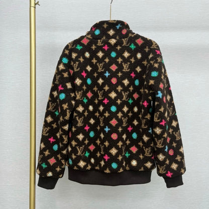 All-Over Print Shearling Jacket