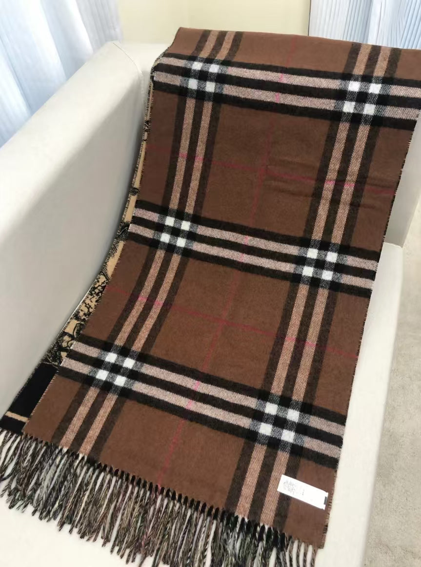 Warhorse Plaid Double-Sided Scarf