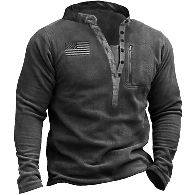 Men's Pullover Button Up Hoodie Streetwear Casual Athletic Hoodies Sweatshirts