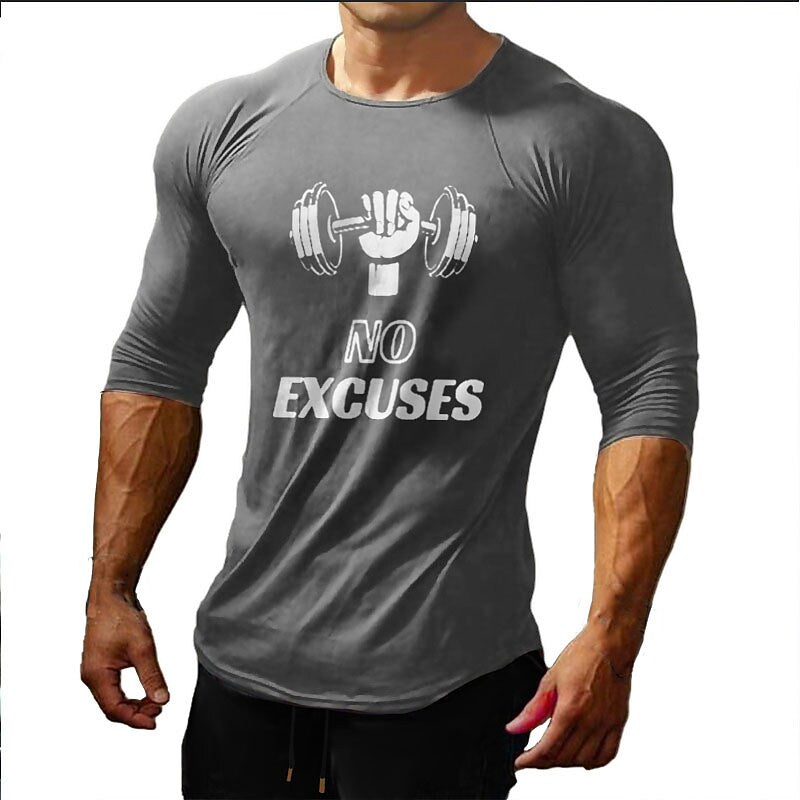 Men's Long Sleeve Top Breathable Quick Dry Soft Sportswear Graphic T-shirt