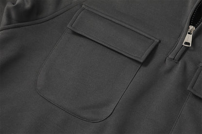 Men's Hoodie Quarter Zip Hoodie Tactical Hoodie Wine Red Black Wine Army Green Navy Blue Hooded Plain Tactical Sports & Outdoor Daily Streetwear Cool Casual Spring &  Fall Clothing Apparel Hoodies