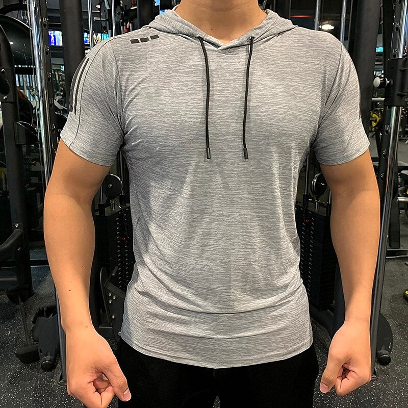 Men's Shirt Short Sleeve T-shirt Athletic Casual Breathable Soft Quick Dry Fitness Gym Workout Running Sportswear