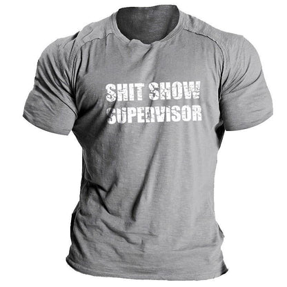 Men's Graphic Cotton Blend Sports Classic Short Sleeve Comfortable Holiday Going out Summer Fashion Designer Clothing Tee T-Shirt
