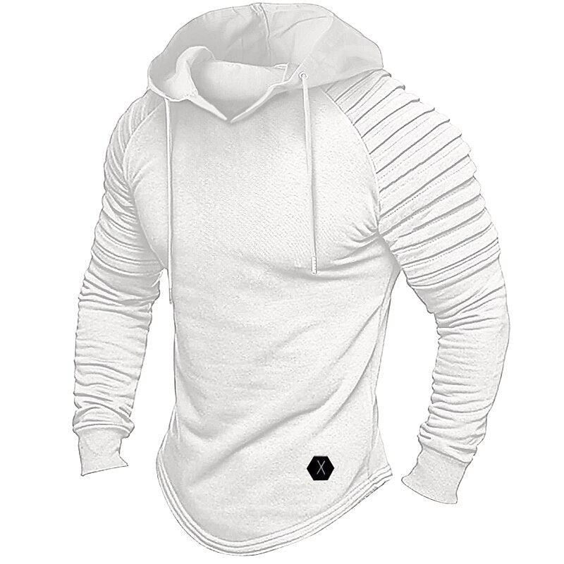 Men's Hoodie Tactical Hooded Plain Sports & Outdoor Daily Streetwear Sweatshirts Long Sleeve