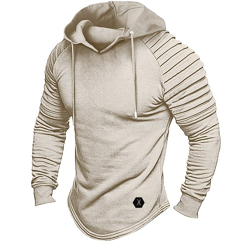 Men's Hoodie Tactical Hooded Plain Sports & Outdoor Daily Streetwear Sweatshirts Long Sleeve