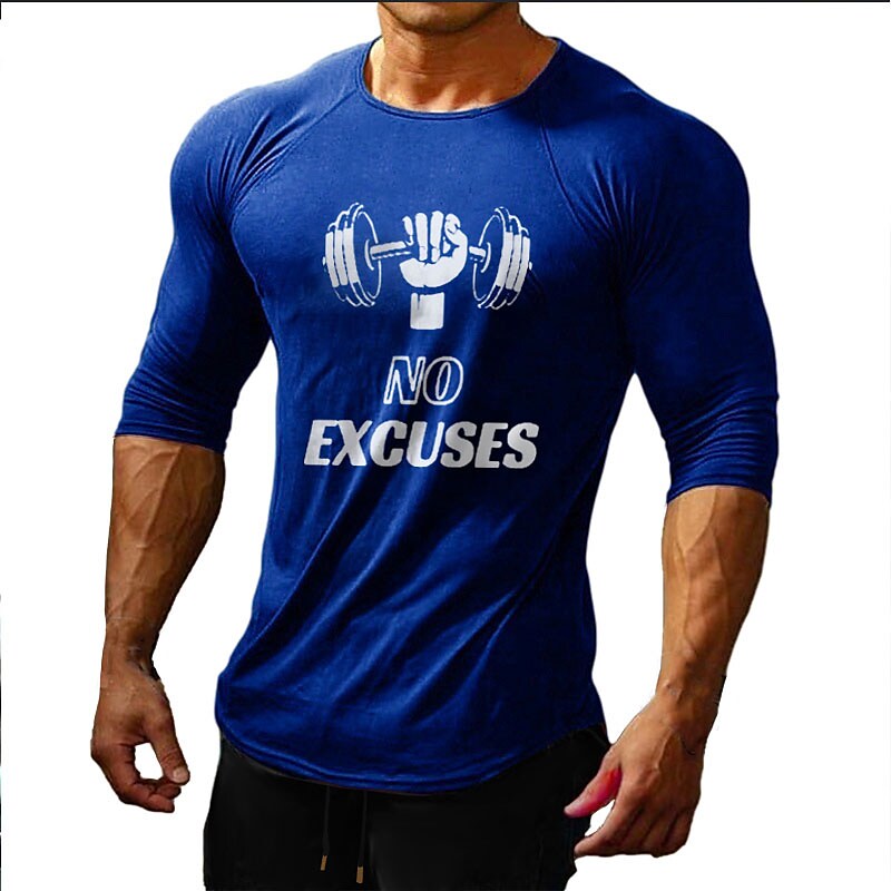 Men's Long Sleeve Top Breathable Quick Dry Soft Sportswear Graphic T-shirt