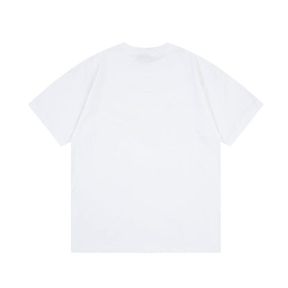 Gradient Ghost Overlay Print T Shirt