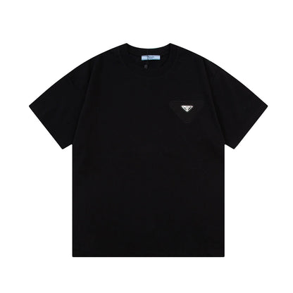 Metal Label Embroidery T Shirt