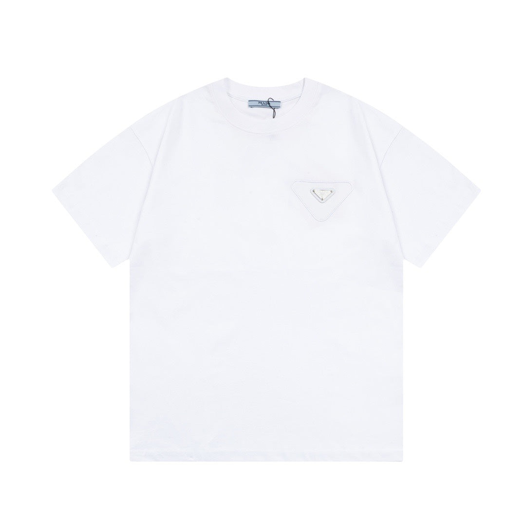 Metal Label Embroidery T Shirt