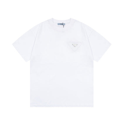 Metal Label Embroidery T Shirt