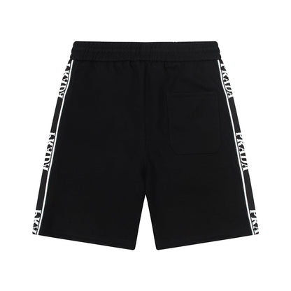 Metal Label Side Stripes Shorts