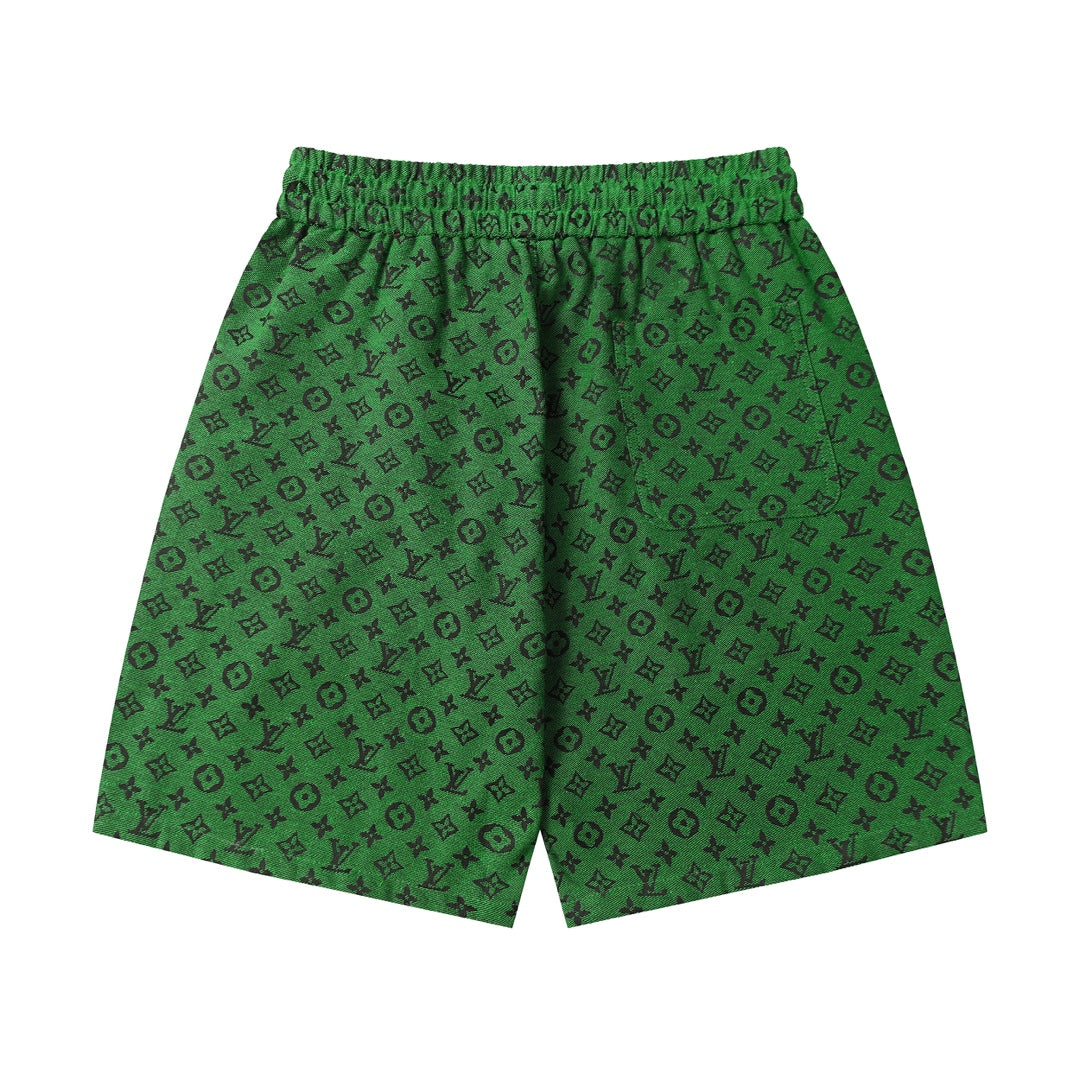 Green All Over Print Shorts